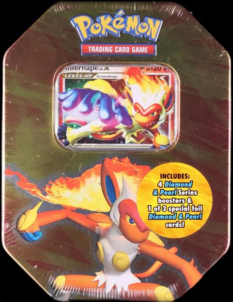 opening a infernape lv x tin|Diamond and Pearl Collector's Tins: Infernape LV.X Tin.